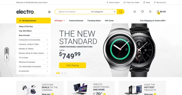 Electro - Tema WooCommerce para Lojas de Eletrônicos