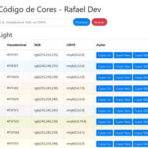 Paleta de Cores Web Pro